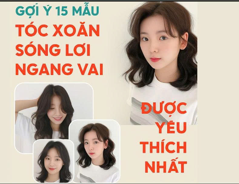 Gợi ý 15+ mẫu tóc xoăn sóng lơi ngang vai được yêu thích nhất hiện nay