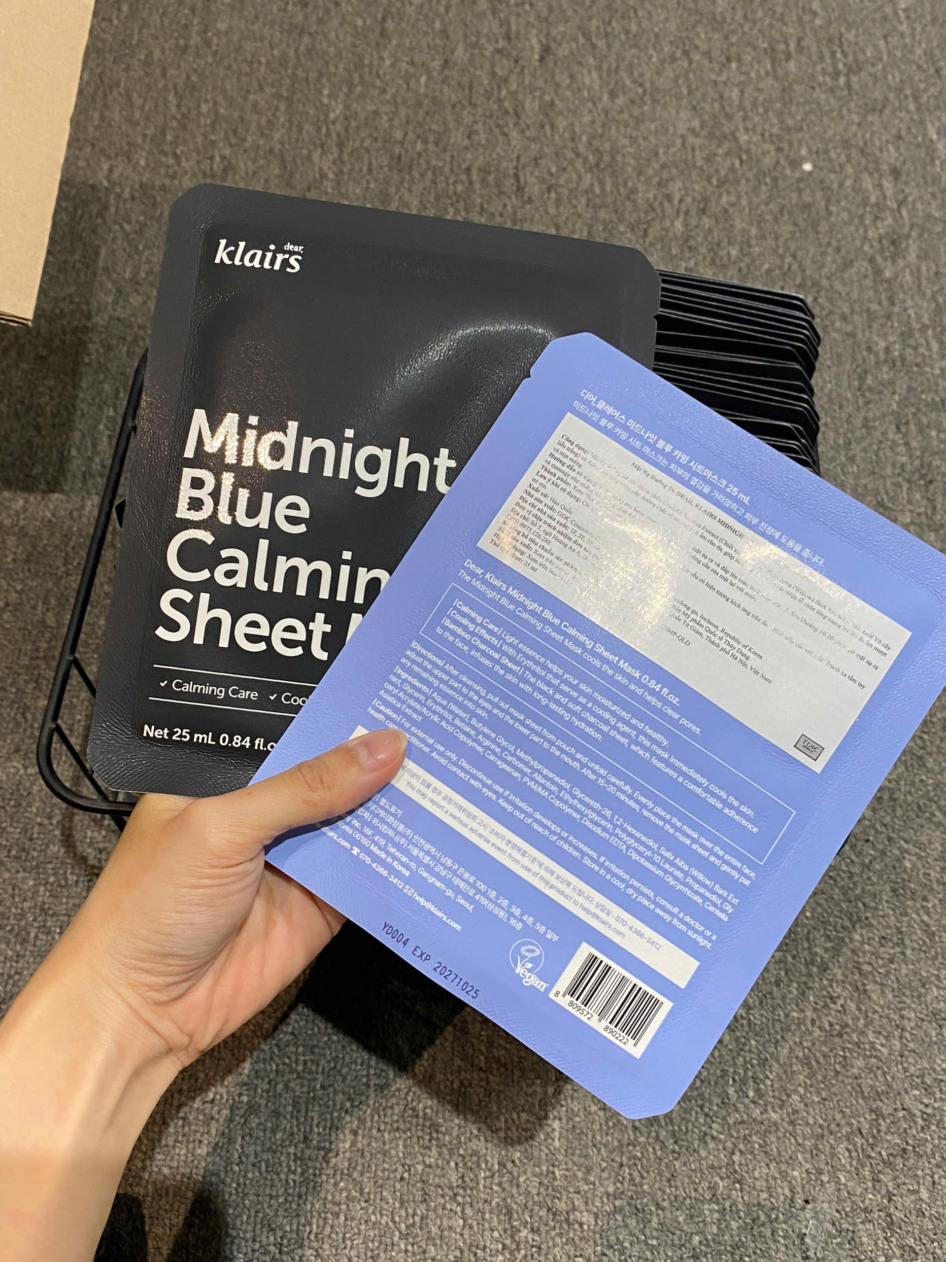 Mặt nạ KLAIRS Midnight Blue Calming Sheet Mask 25ml