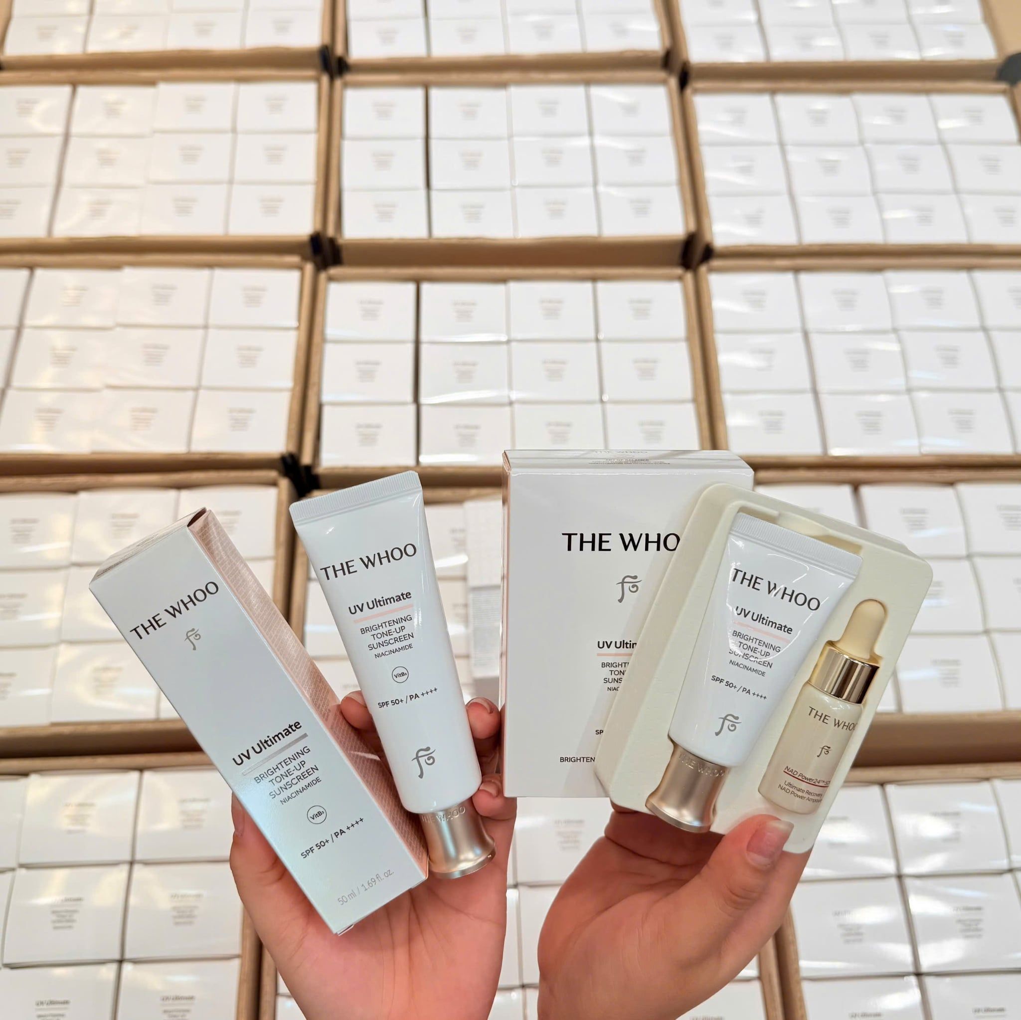 Bộ 3 sản phẩm The Whoo UV Ultimate Brightening Tone-Up Sun Special Set