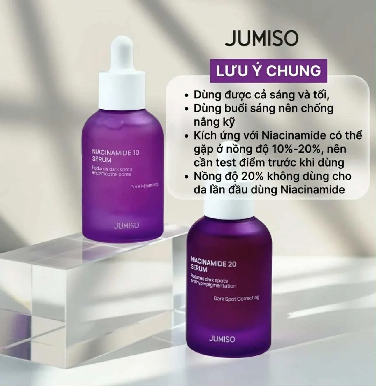 Tinh chất dưỡng sáng, mờ thâm Jumiso Niacinamide Serum 40ml