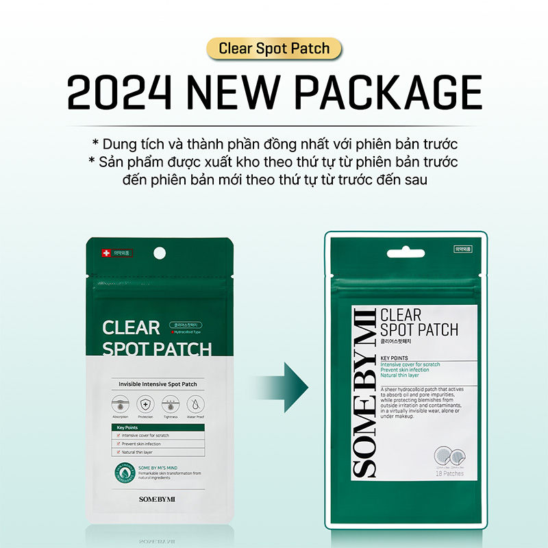 Some By Mi Miếng dán mụn Clear Spot Patch - Túi 18 miếng