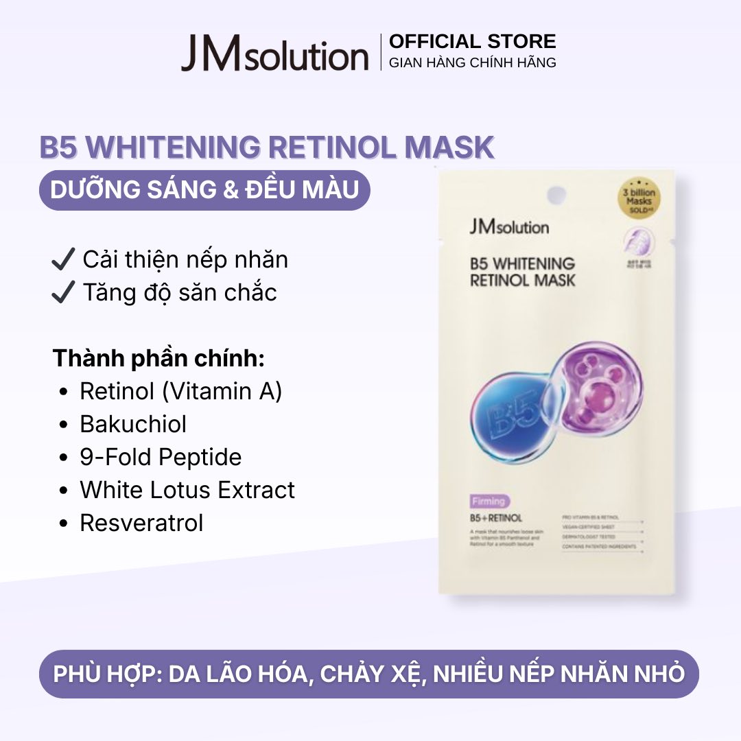 [DATE 2029] Mặt nạ B5 dưỡng ẩm chuyên sâu JMSOLUTION B5 WHITENING