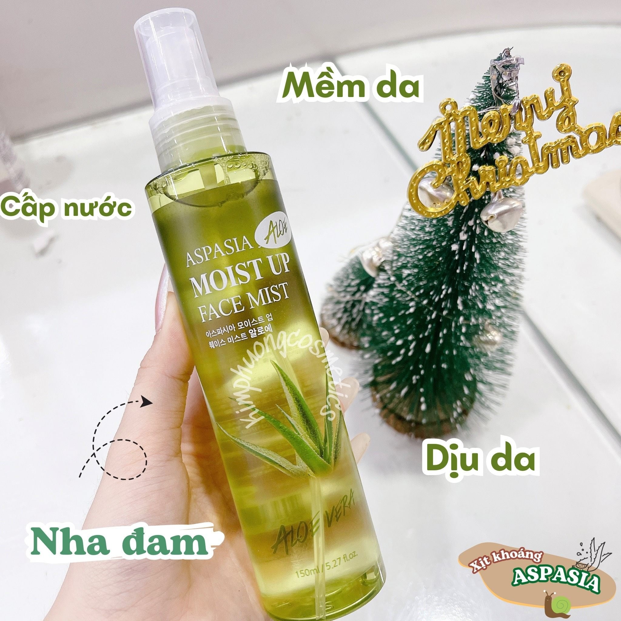 Xịt khoáng (Nha Đam) ASPASIA MOIST UP FACE MIST ALOE