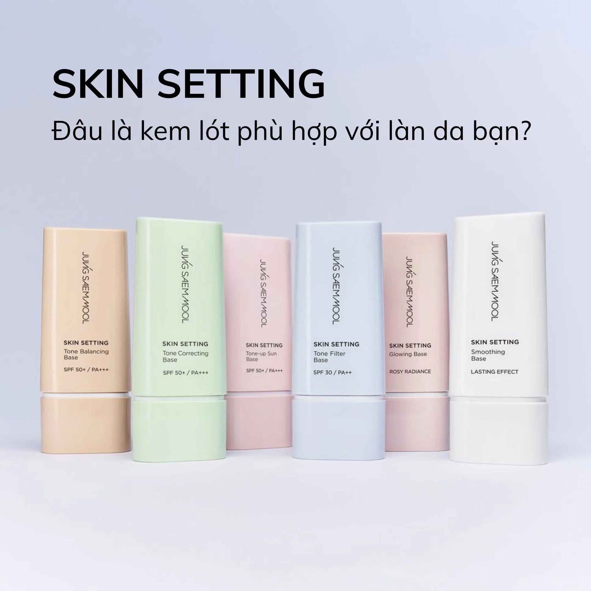 Kem lót nâng tone, kiềm dầu Jung Saem Mool Skin Setting 40g