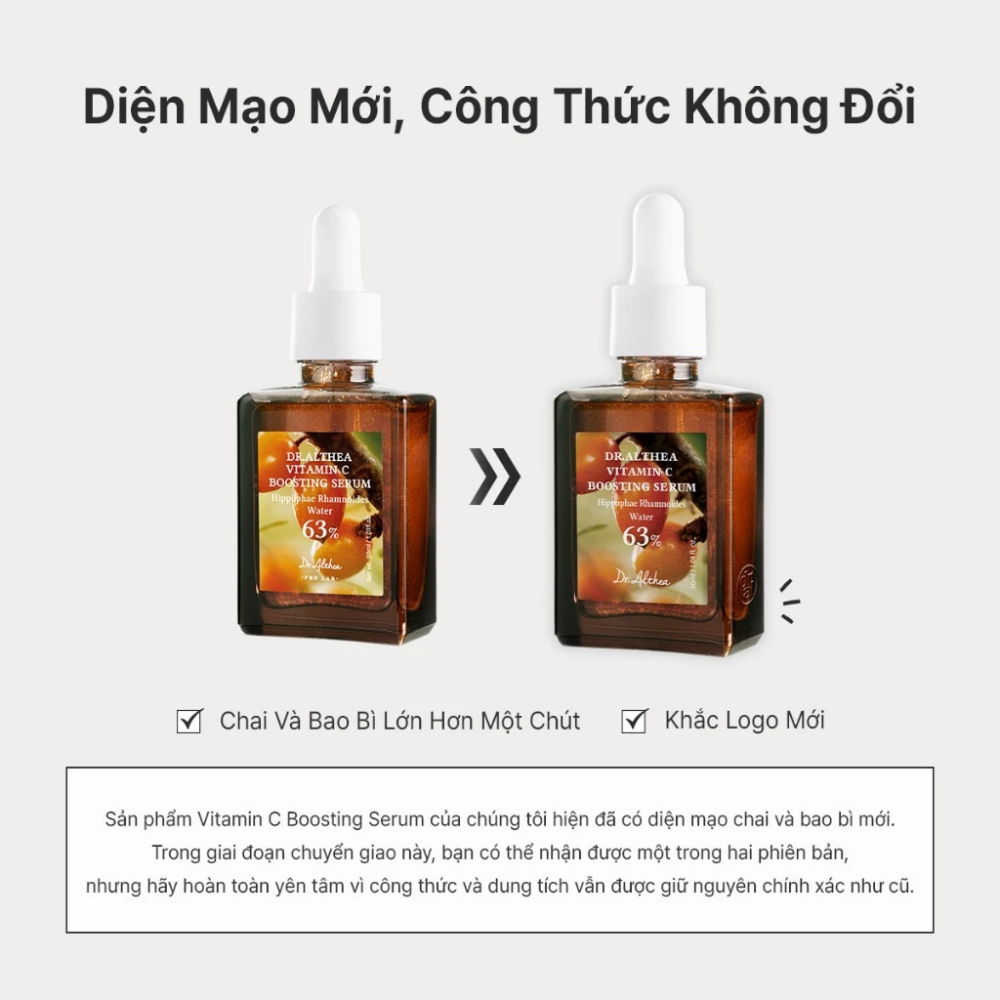 Tinh chất dưỡng sáng, mờ thâm Dr.Althea Vitamin C Boosting Serum 30ml