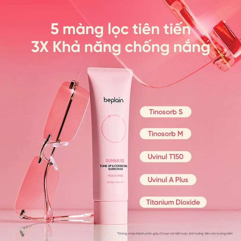 Kem chống nắng Beplain Sunmuse Tone Up & Correcting Sunscreen SPF50+ PA++++ 50ml