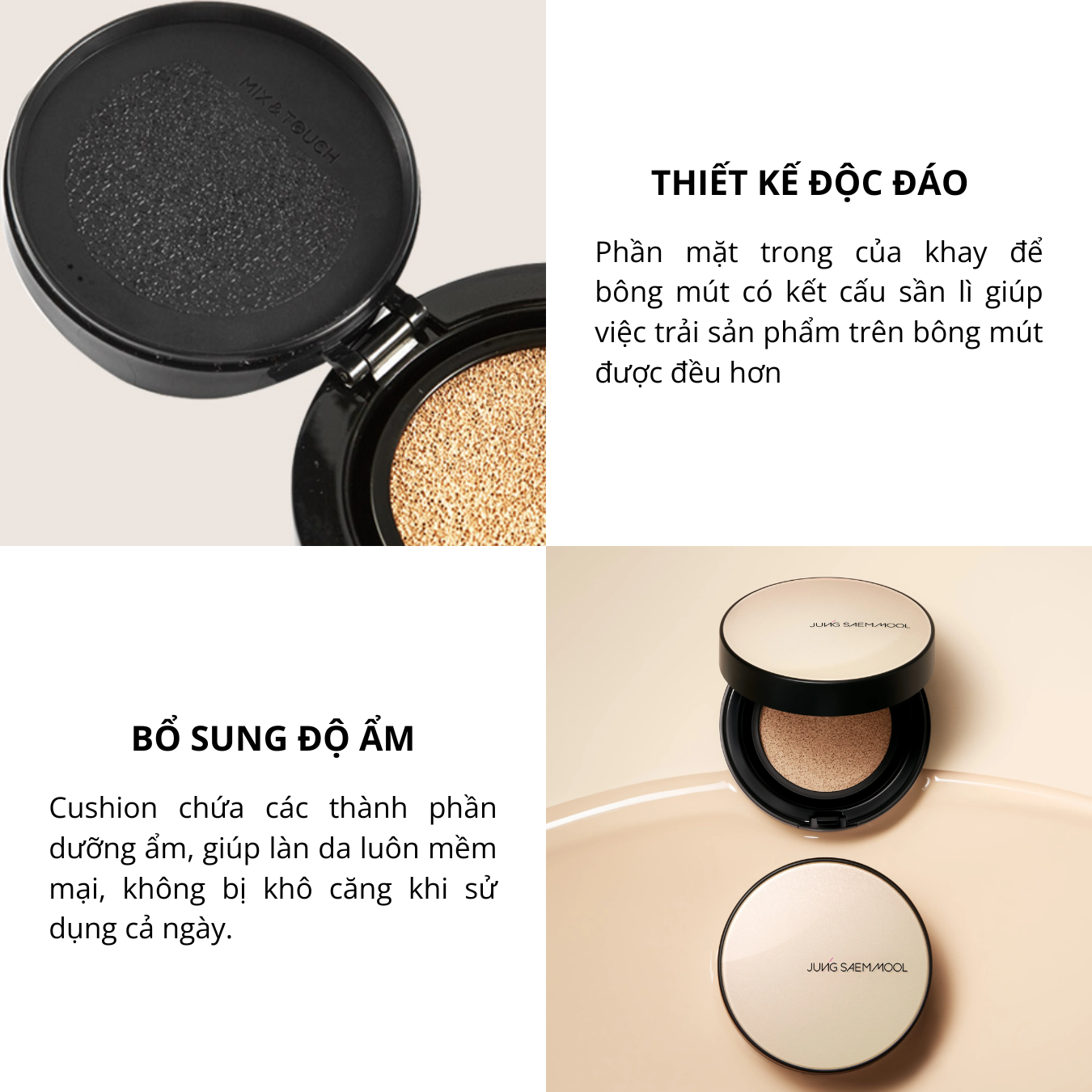 Phấn nước Jung Saem Mool Essential SKIN NUDER Cushion 14g (Kèm lõi thay thế)