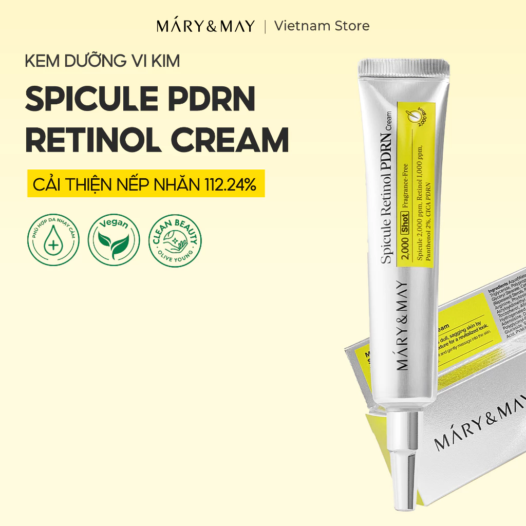 Kem dưỡng  Mary & May Spicule PDRN Cream 15g