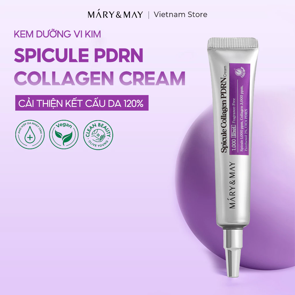 Kem dưỡng  Mary & May Spicule PDRN Cream 15g