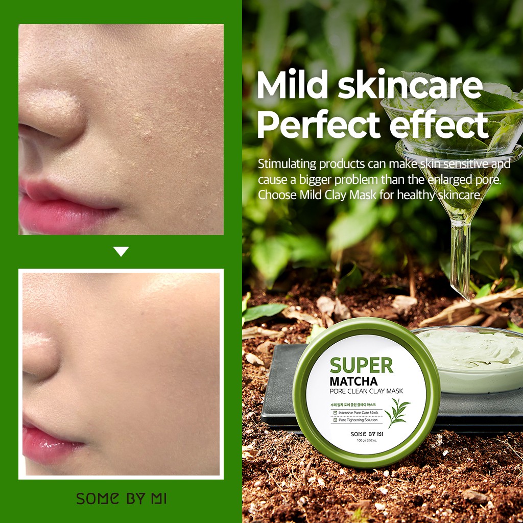 Some By Mi mặt nạ đất sét Supper Matcha Pore Clean Clay Mask 100g