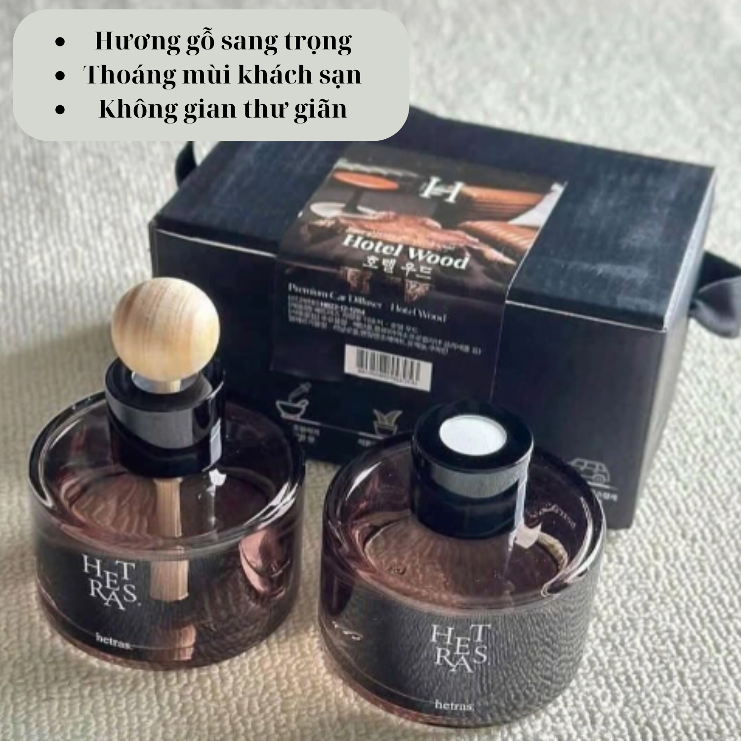 [Oto] Tinh dầu thơm dùng trong phòng Hetras Premium CAR Difuser 77ml - NOBOX