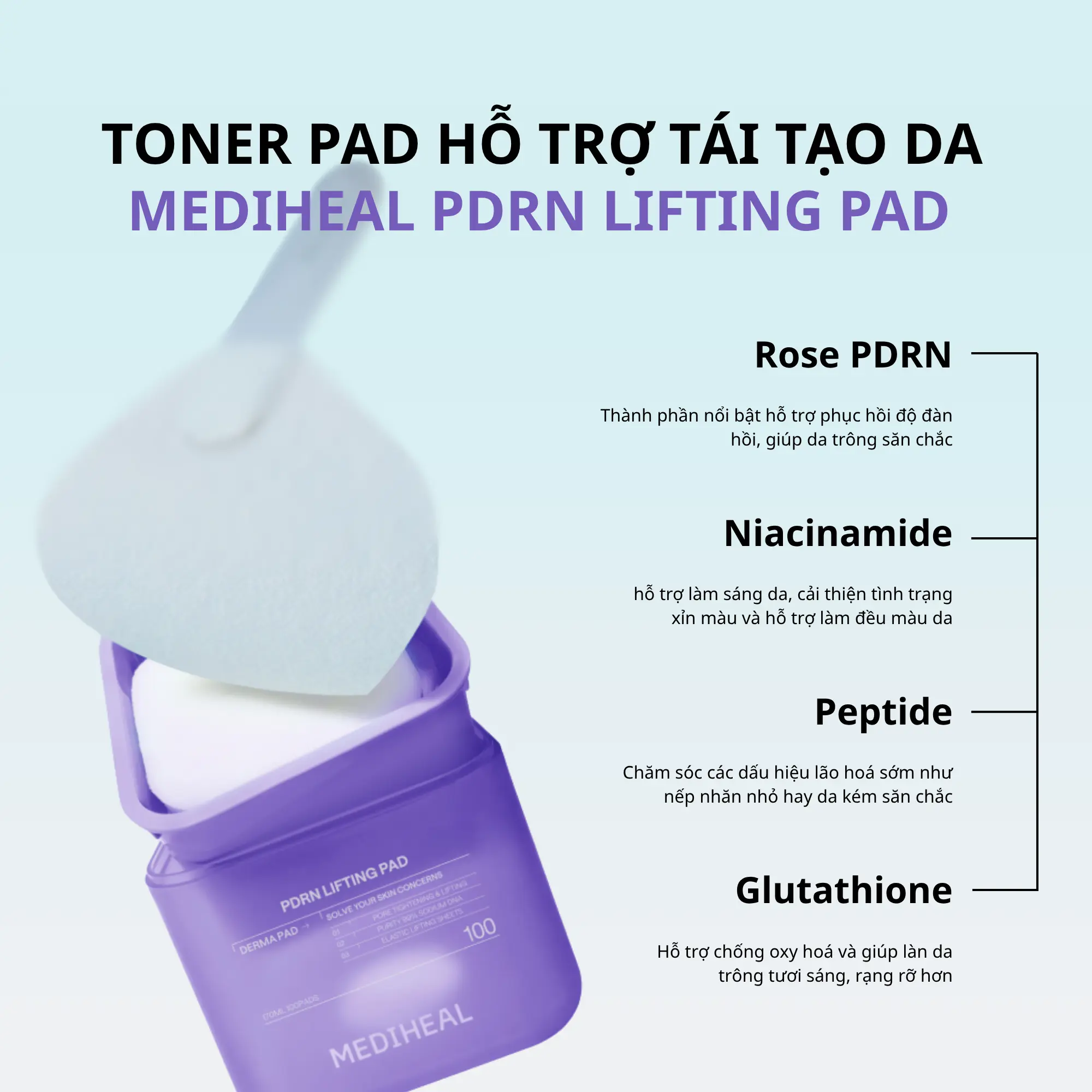 [TONER PAD] Sản phẩm dưỡng da MEDIHEAL PAD 170ml - 210ml, 100 miếng/hộp