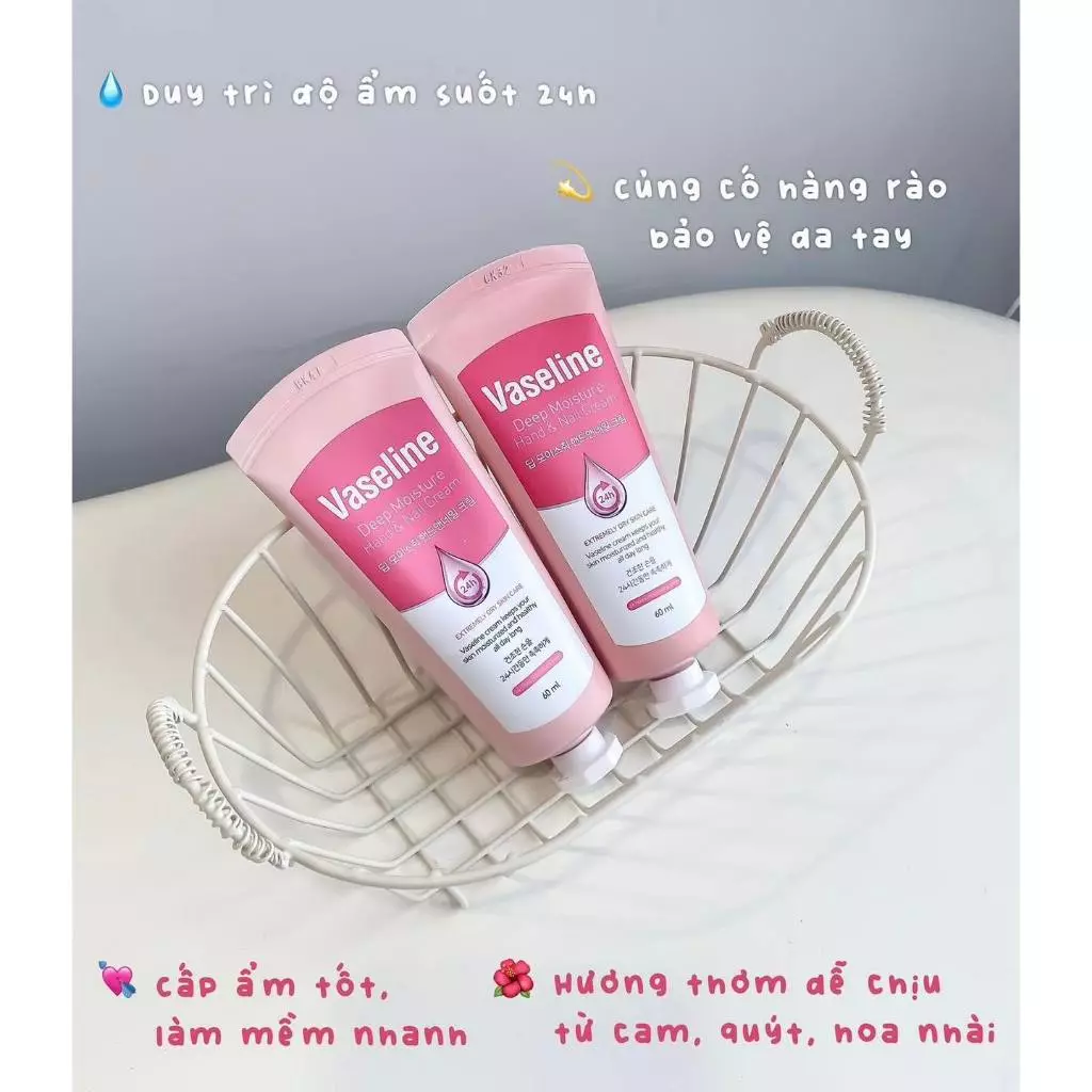 Kem dưỡng da tay Vaseline 24h Deep Moisture Hand & Nail Cream