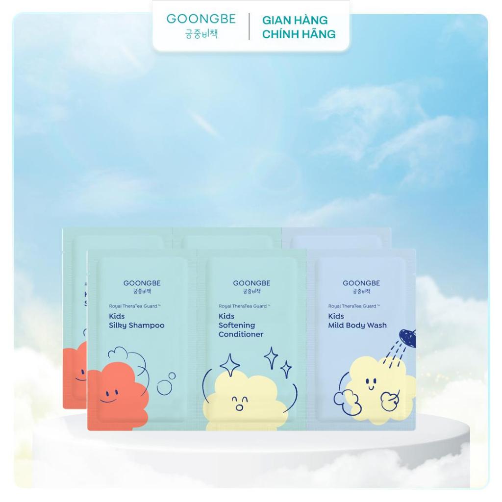 Combo 3 Gói Hàng Tặng GOONGBE Kids Silky Shampoo, Softening Conditioner Và Mild Body Wash Sachet 4ml