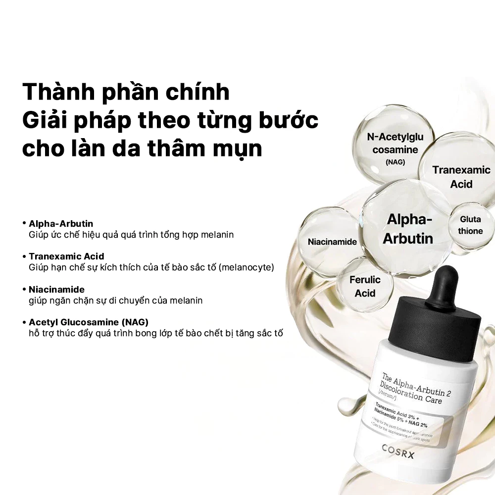 Sản phẩm dưỡng da Cosrx The Alpha-Arbutin 2 Discoloration Care Serum