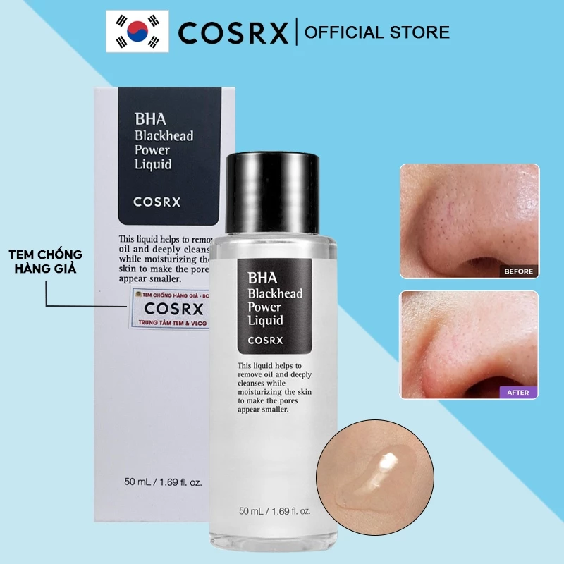 Hoạt chất dưỡng da & loại bỏ tế bào chết Cosrx BHA Blackhead Power Liquid
