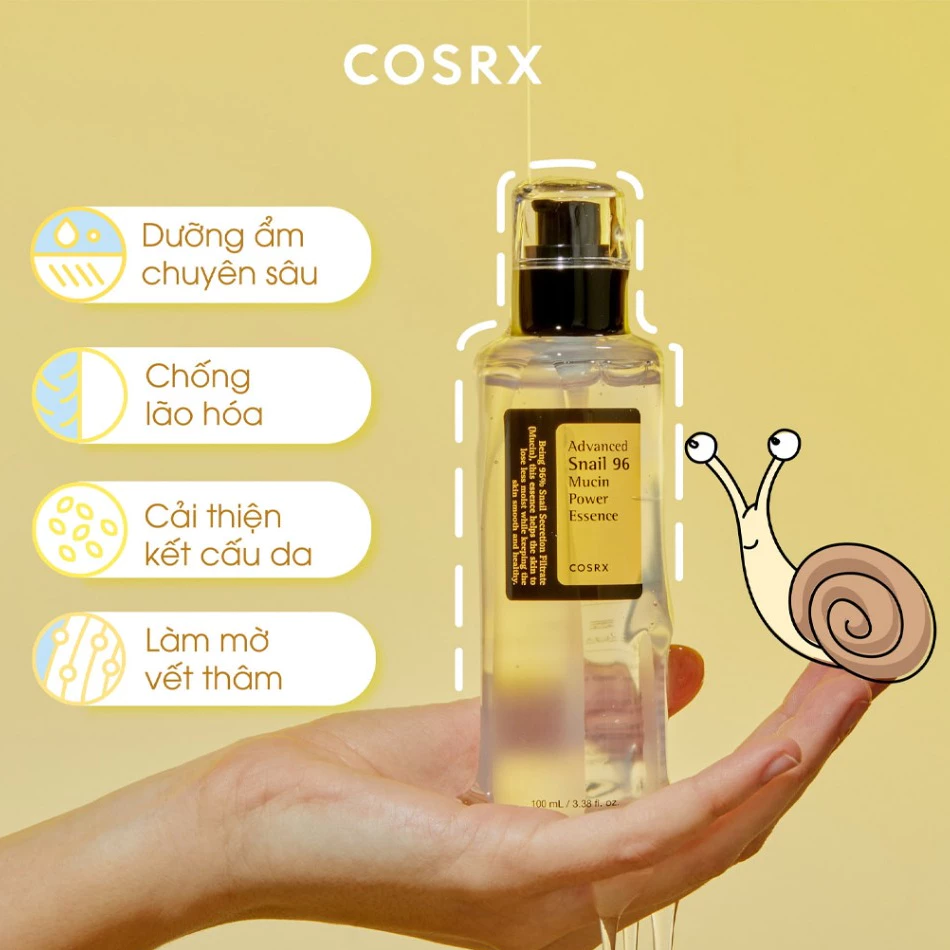 Tinh chất dưỡng da Cosrx Advanced Snail 96 Mucin Power Essence