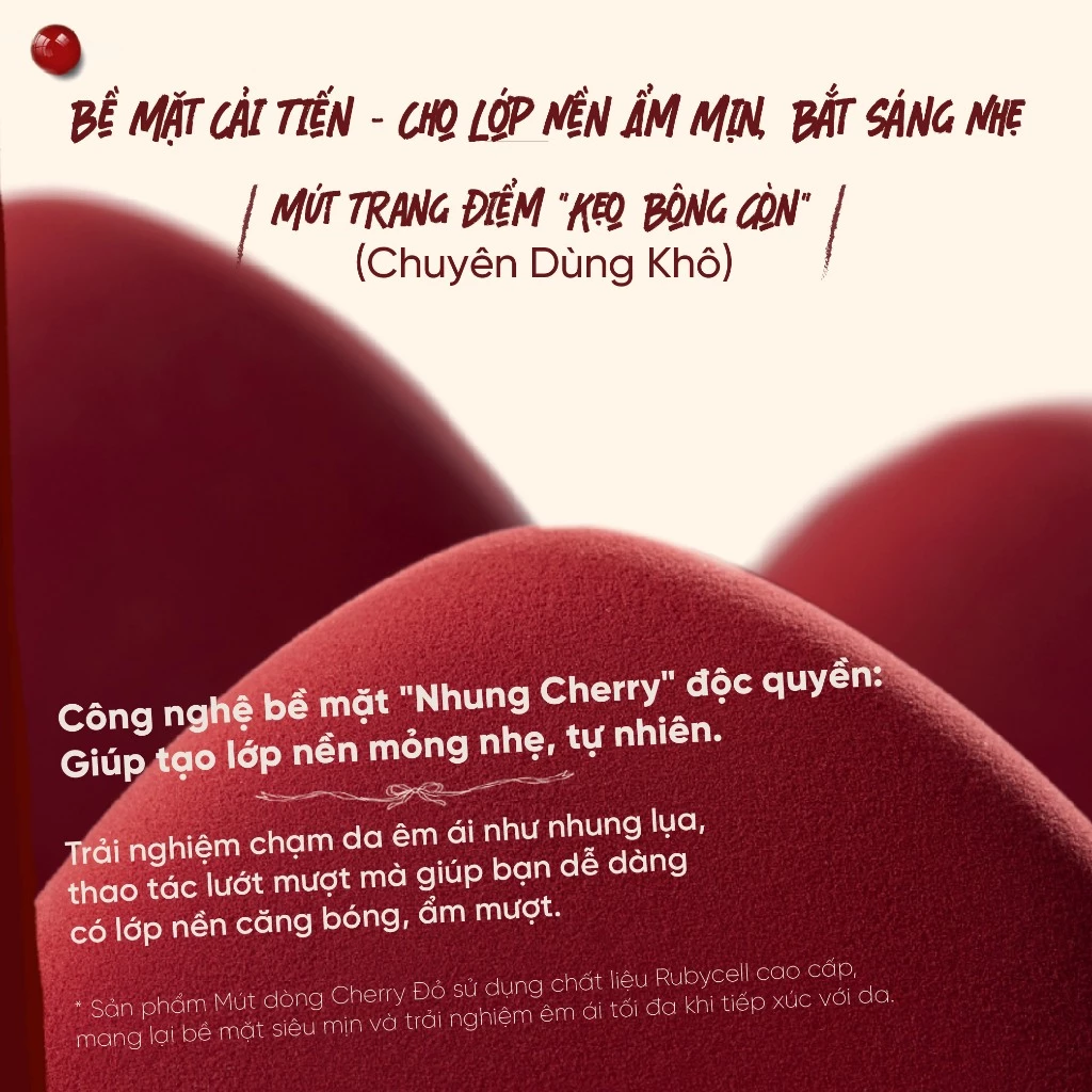 Bộ bông phấn Amortal phiên bản Cherry Series (gồm 2 bông mút + 1 hộp đựng hình bông hoa)
