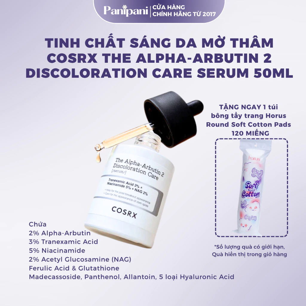 Sản phẩm dưỡng da Cosrx The Alpha-Arbutin 2 Discoloration Care Serum