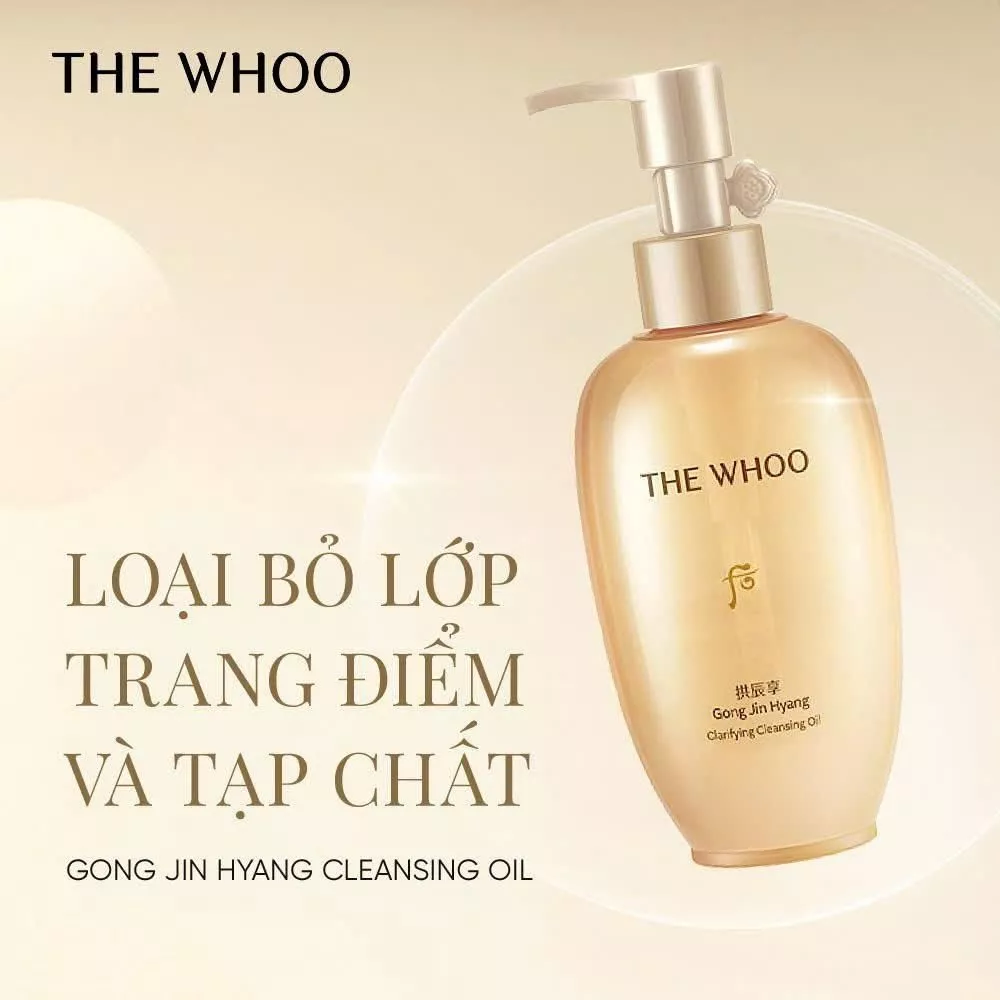 Bộ Làm Sạch The Whoo Gongjinhyang Clarifying Cleansing Duo Kit (Gồm dầu tẩy trang 50ml và sữa rửa mặt 40ml)