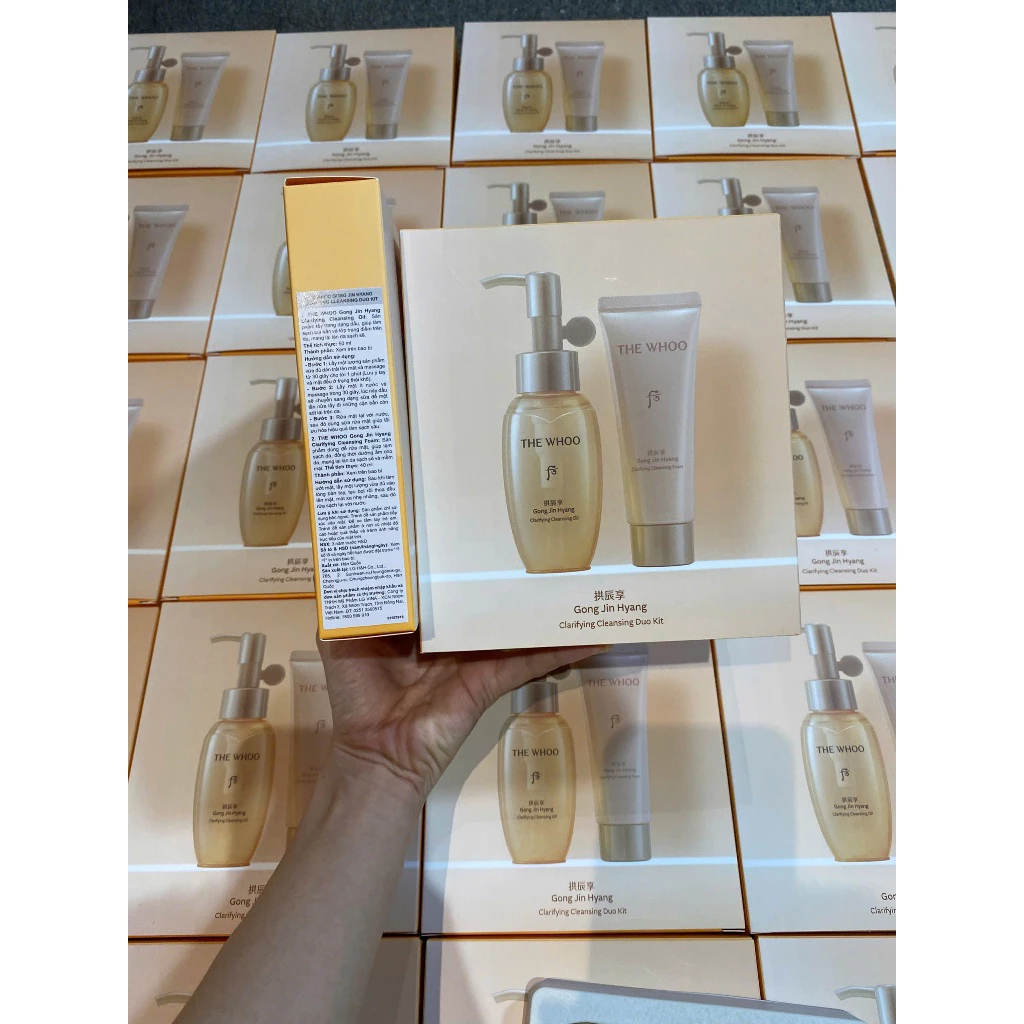 Bộ Làm Sạch The Whoo Gongjinhyang Clarifying Cleansing Duo Kit (Gồm dầu tẩy trang 50ml và sữa rửa mặt 40ml)