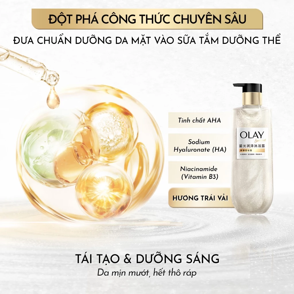 Sữa tắm sáng da Olay Luminous Body Wash 350g