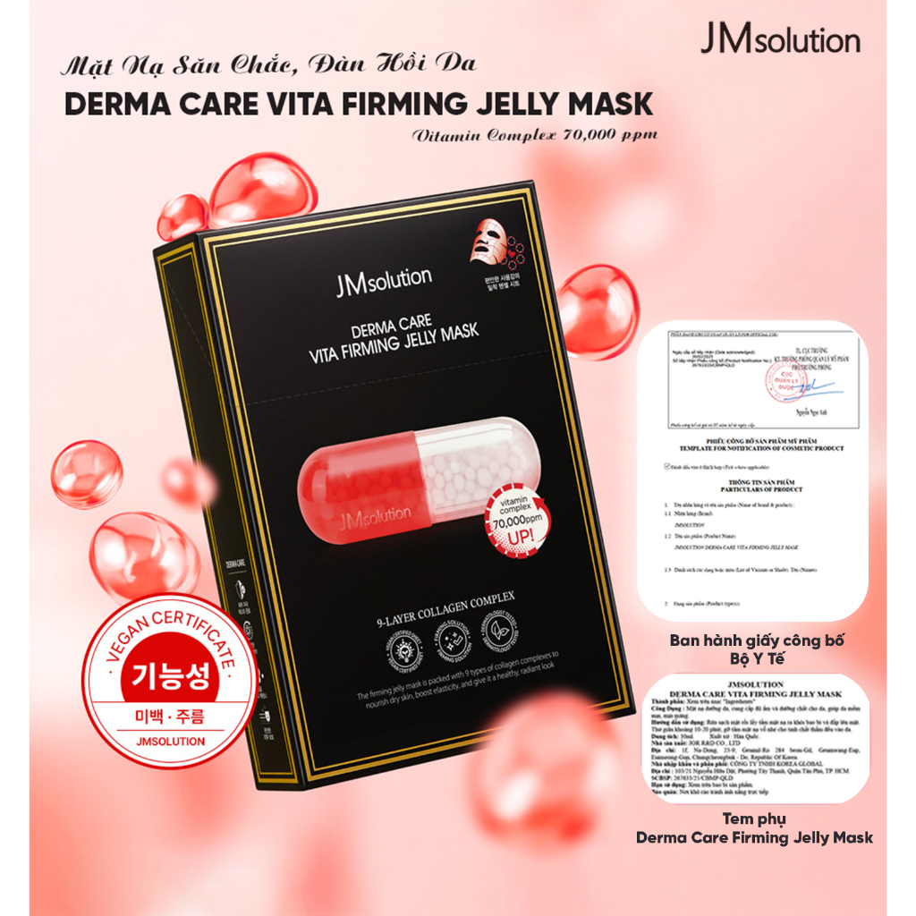 Mặt nạ JMSoluotion Derma Care Vita Jelly Mask, dạng miếng 30ml