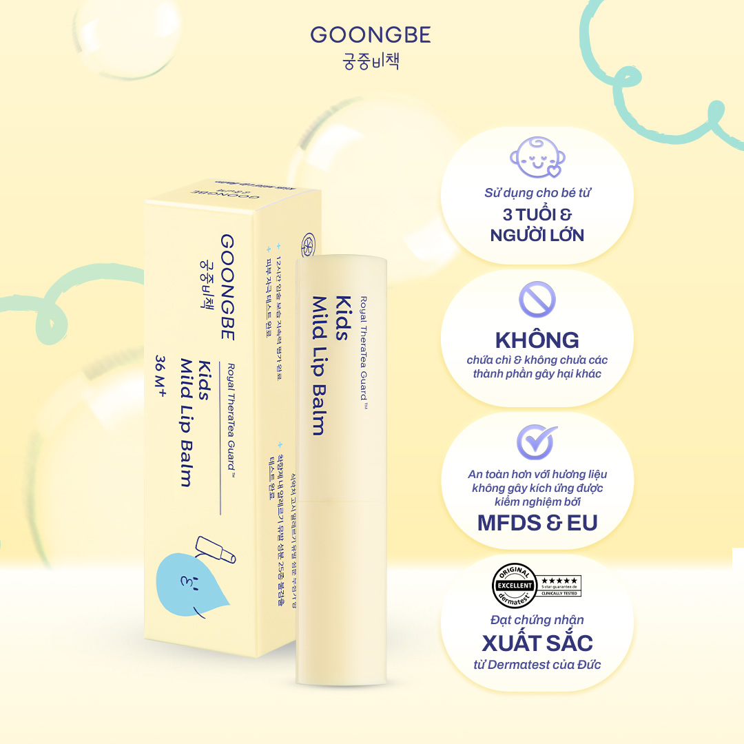 Son Dưỡng Môi Dịu Nhẹ GOONGBE Kids Mild Lip Balm 3.3g