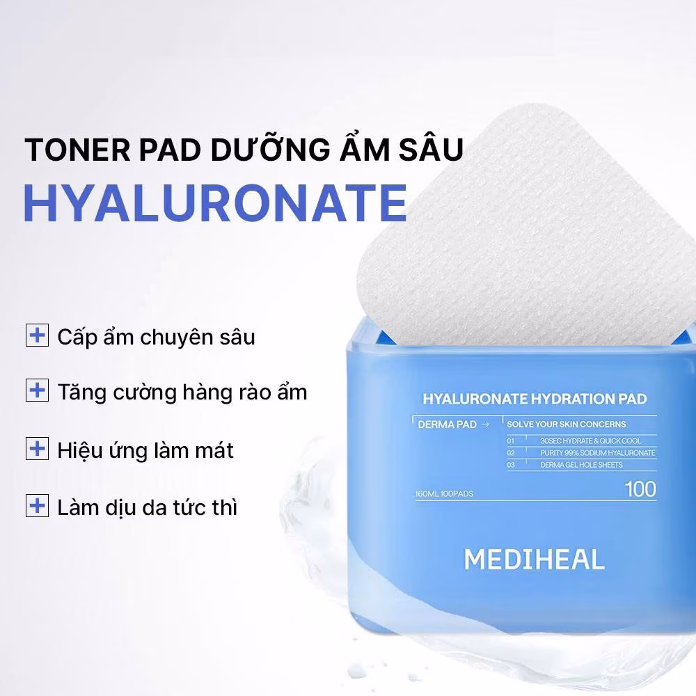 [TONER PAD] Sản phẩm dưỡng da MEDIHEAL PAD 170ml - 210ml, 100 miếng/hộp
