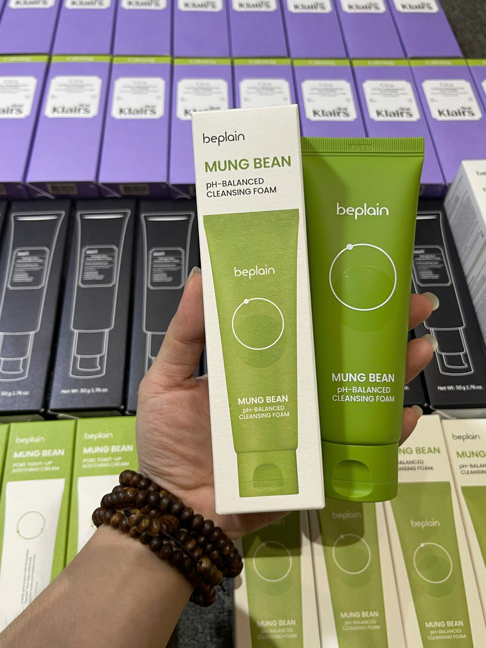 Beplain Sữa rửa mặt Mung Bean pH-Balanced Cleansing Foam 80ml