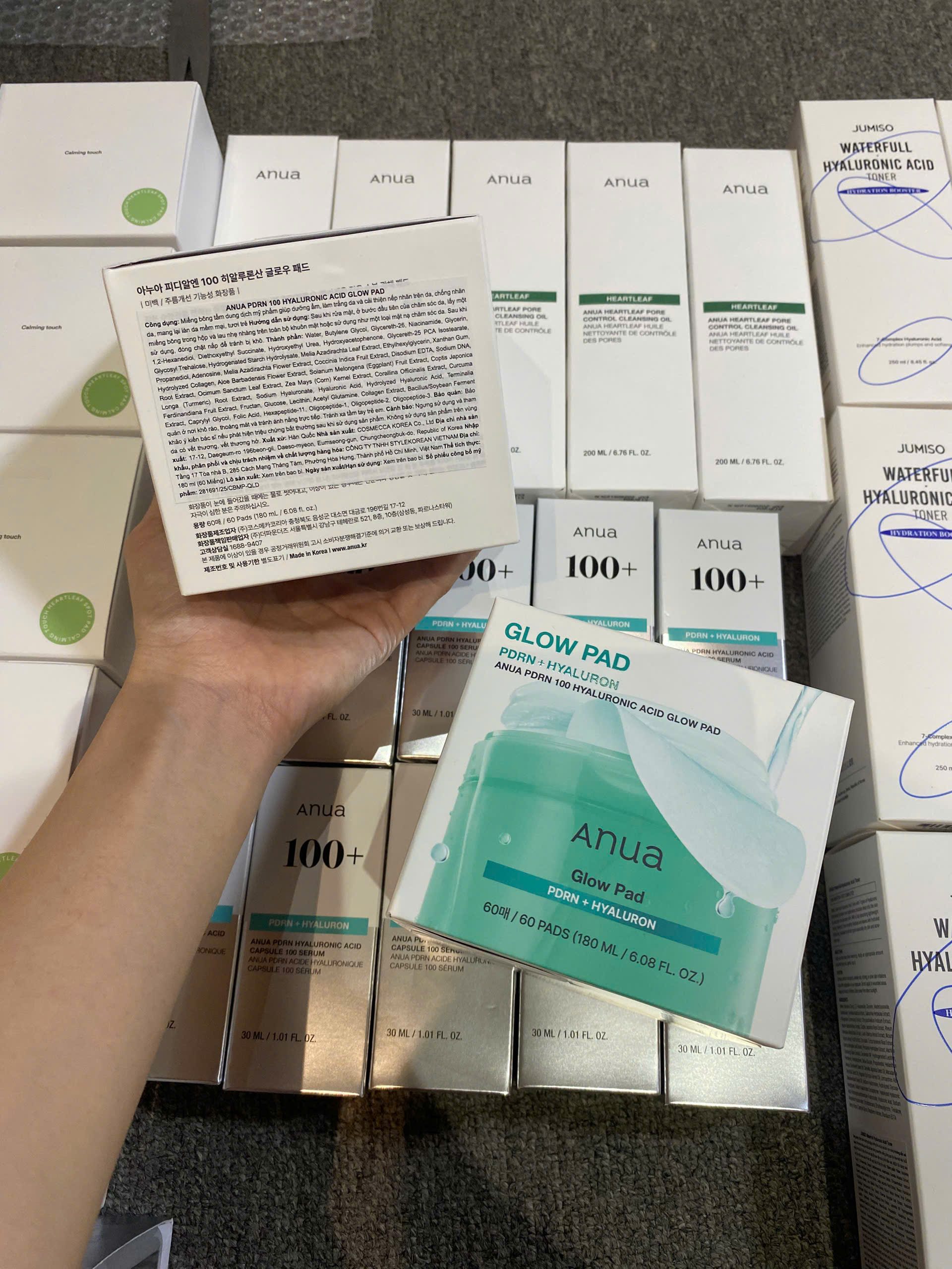 Toner Pad cấp ẩm Anua PDRN 100 Hyaluronic Acid Glow Pad 180ml/ 60 Pads