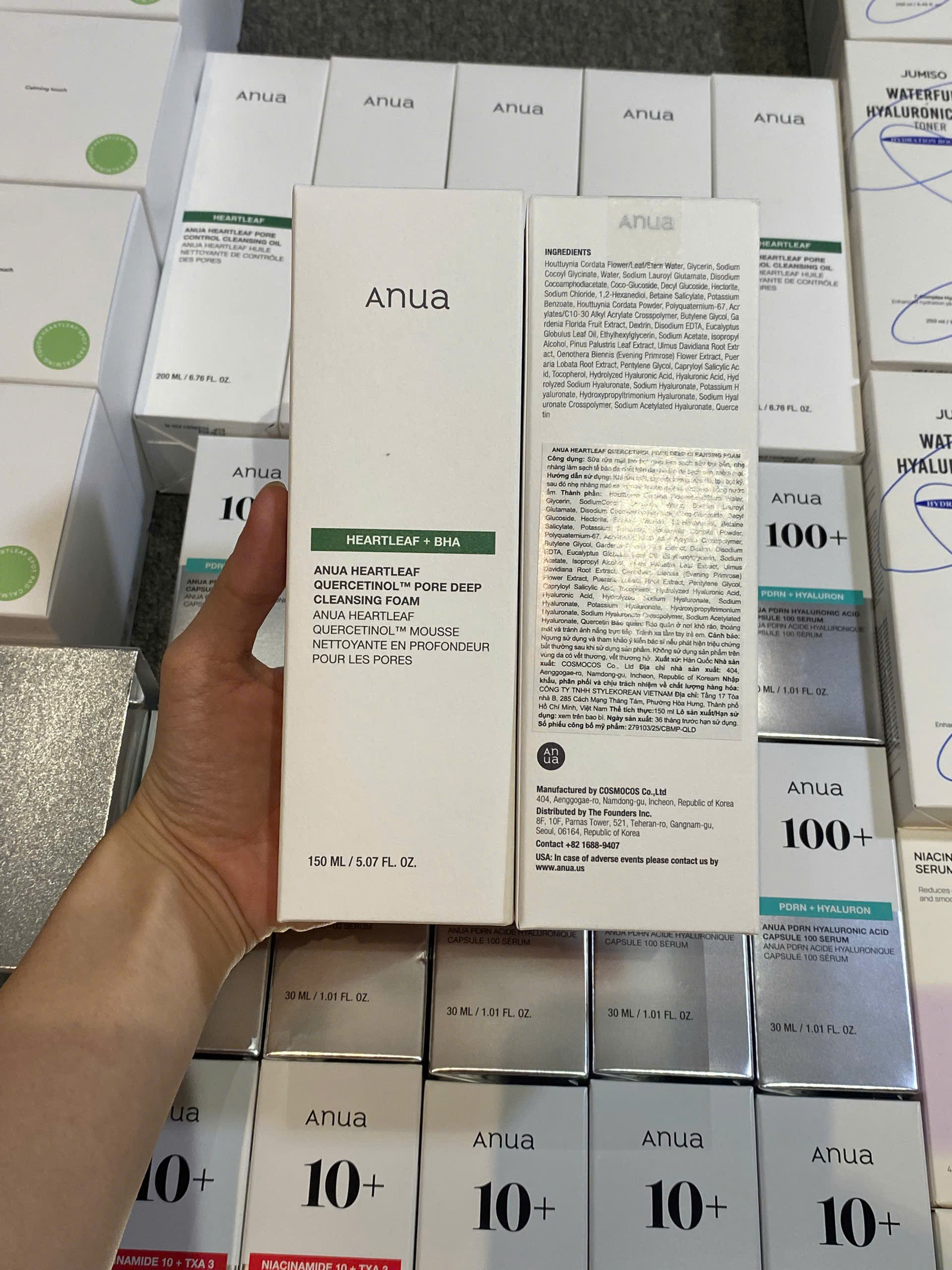 Sữa rửa mặt sạch sâu Anua Heartleaf Quercetinol Pore Deep Cleansing Foam 150ml
