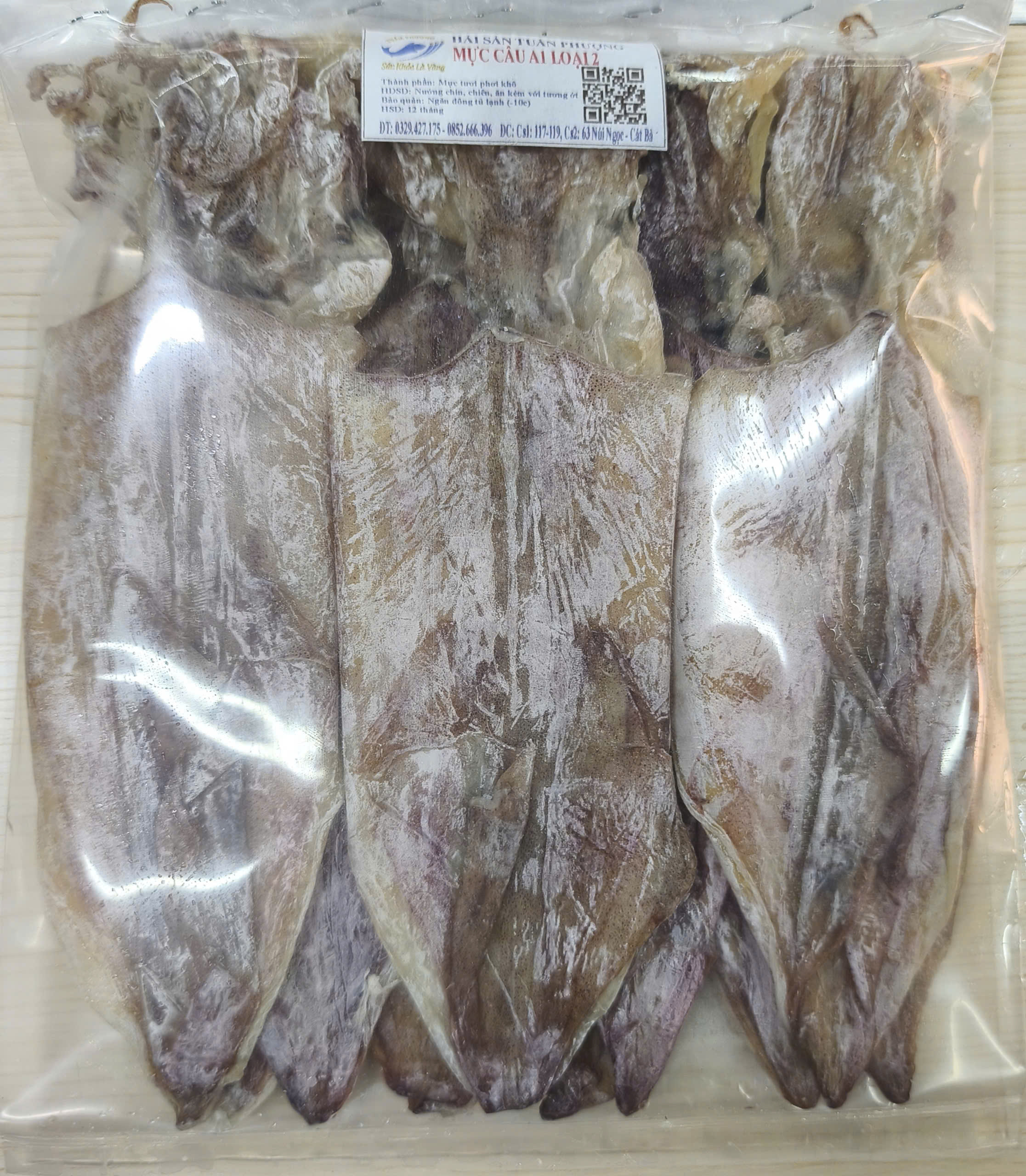 Mực khô loại 2 size 18-20 con (Gói 500g giá 600000đ)