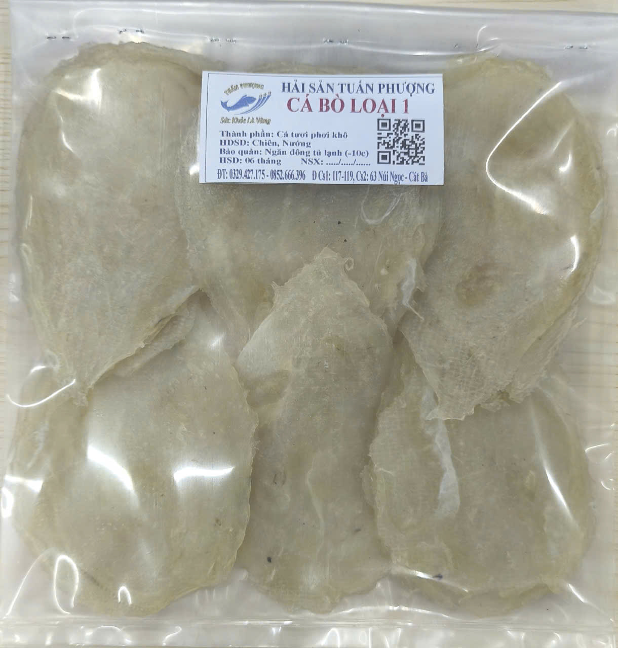 Cá bò loại 1 (Gói 500g giá 150000đ)