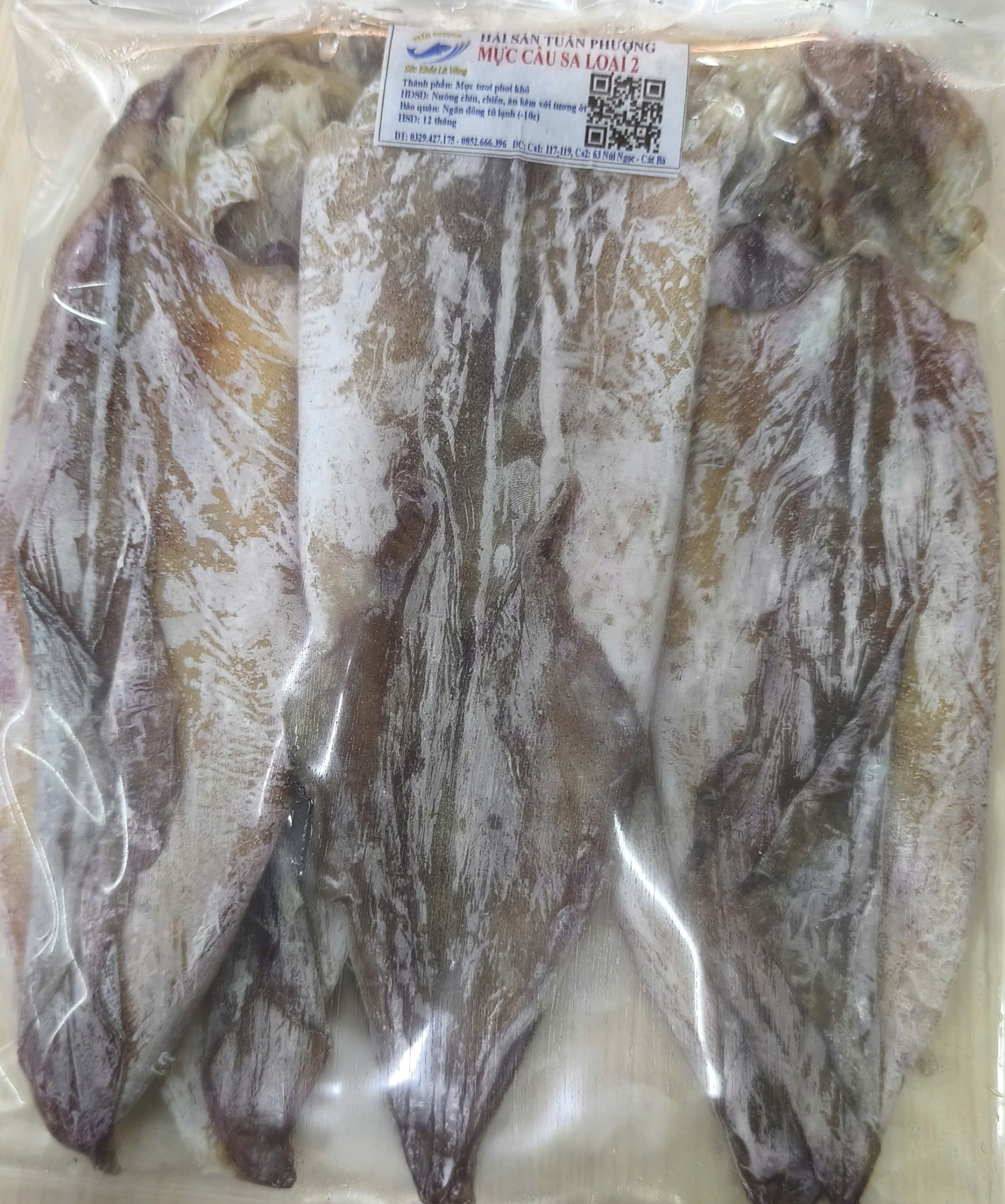 Mực khô loại 2 Size 12-14 con (gói 500g giá 650000đ)