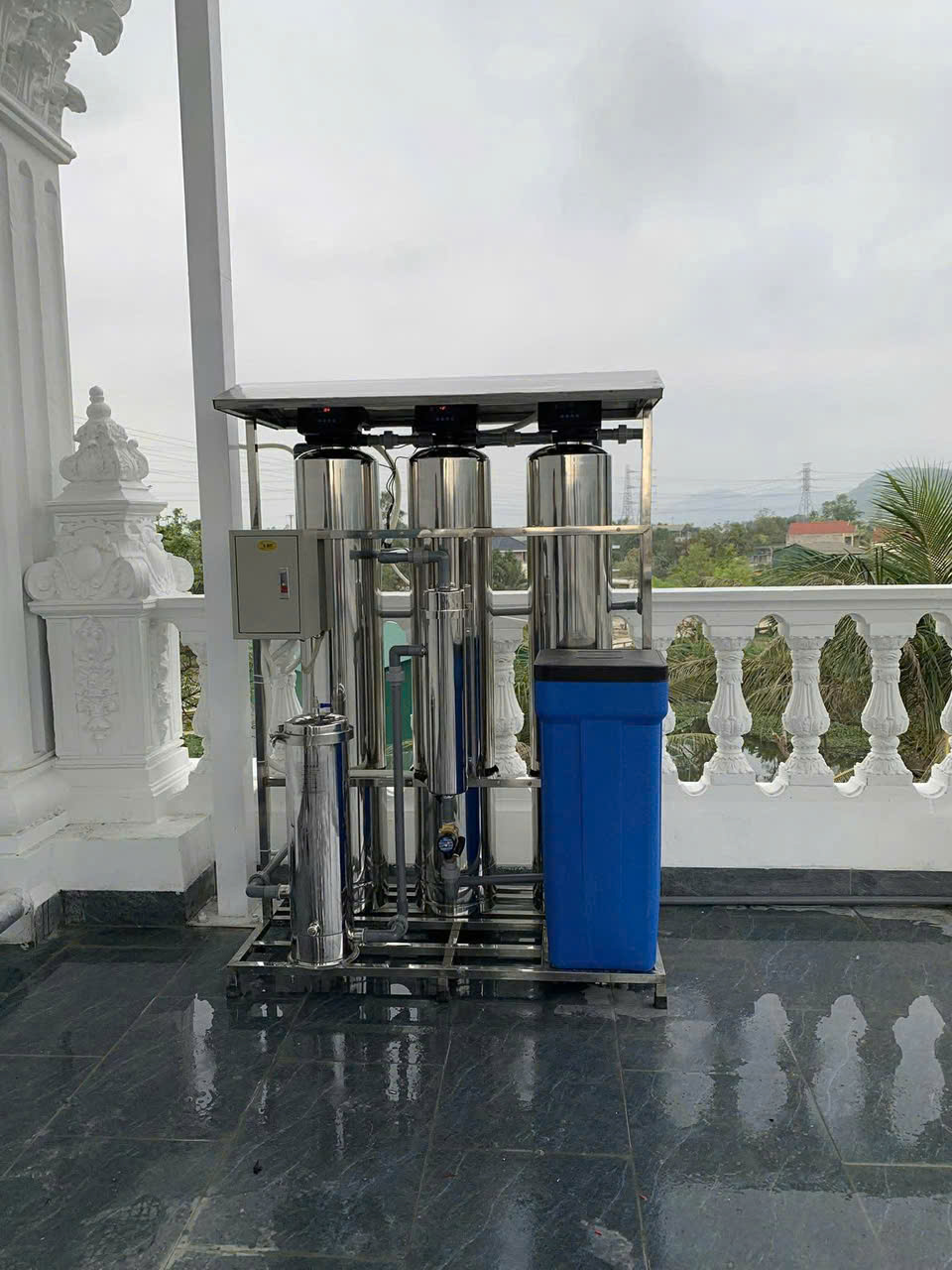 Hệ thống lọc thô 3 cột inox màng uf - T1000-3AIPM
