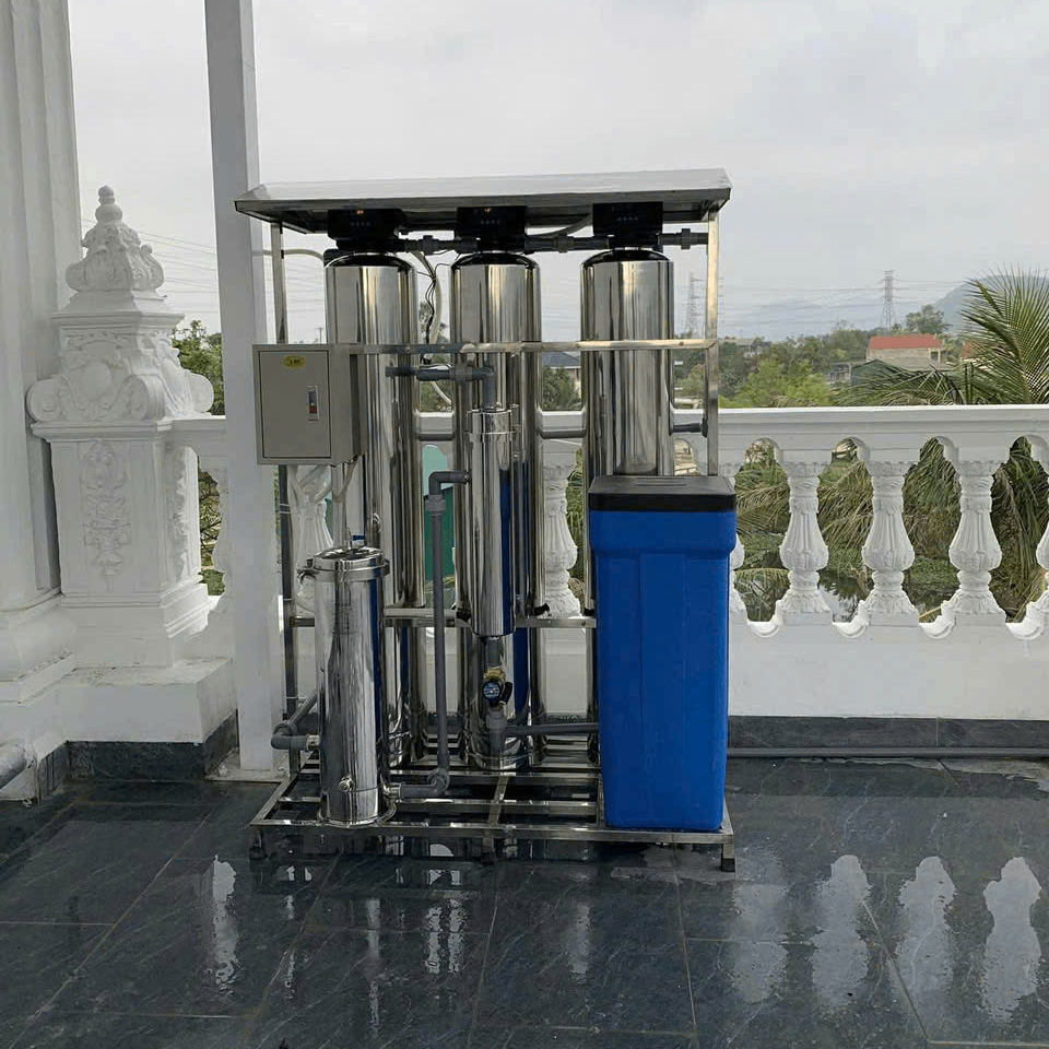Hệ thống lọc thô 3 cột inox màng uf - T1000-3AIPM