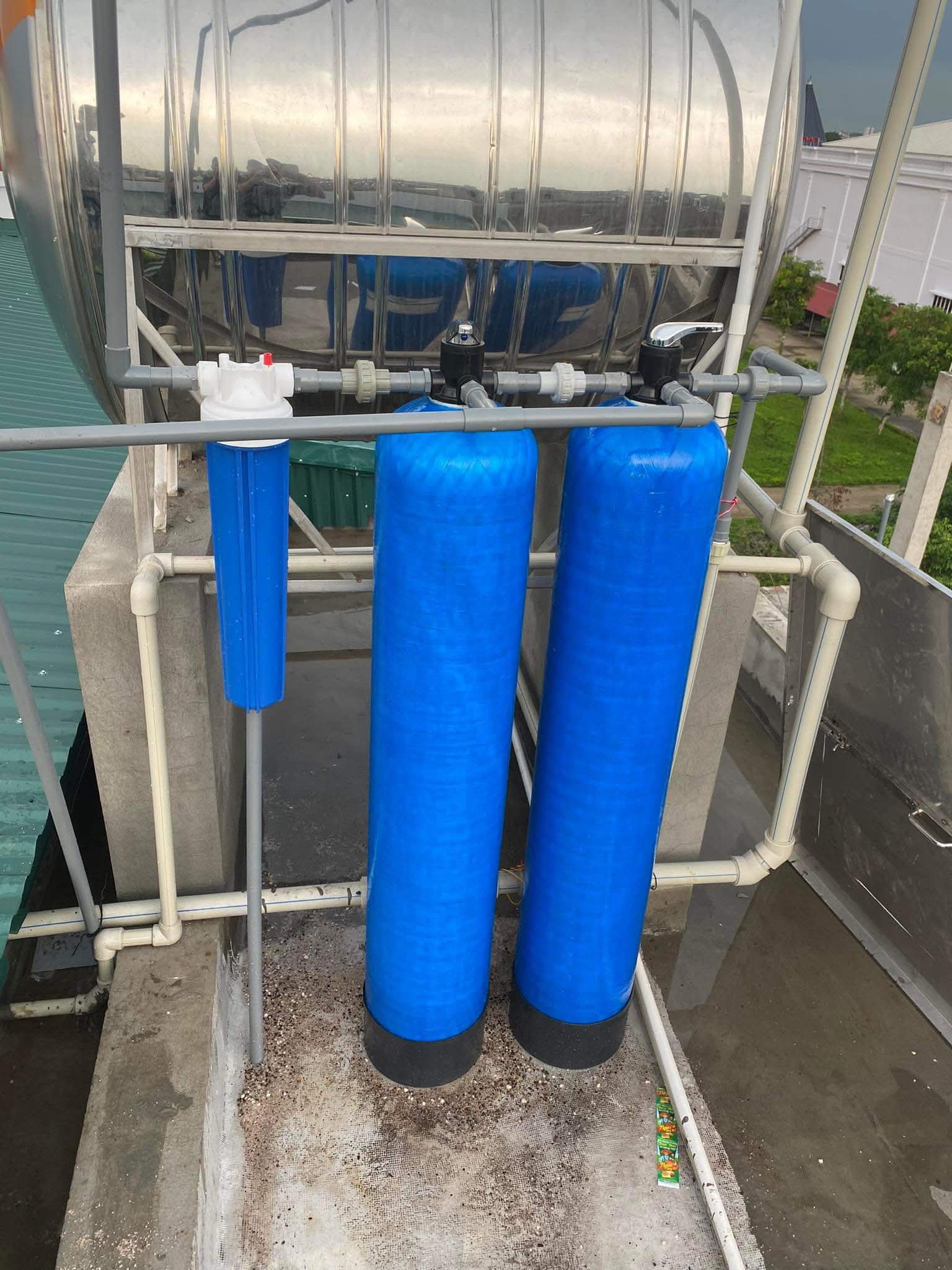 Hệ Thống Lọc Nước Tổng 2 Cột Composite Clearwave T1000-2CP2R