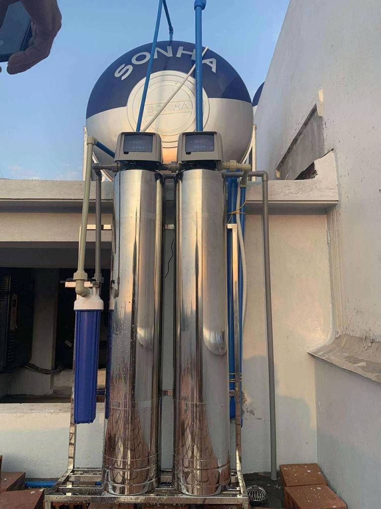 Hệ Thống Lọc Thô 2 Cột Inox 304 CLEARWAVE – T1000-2AI