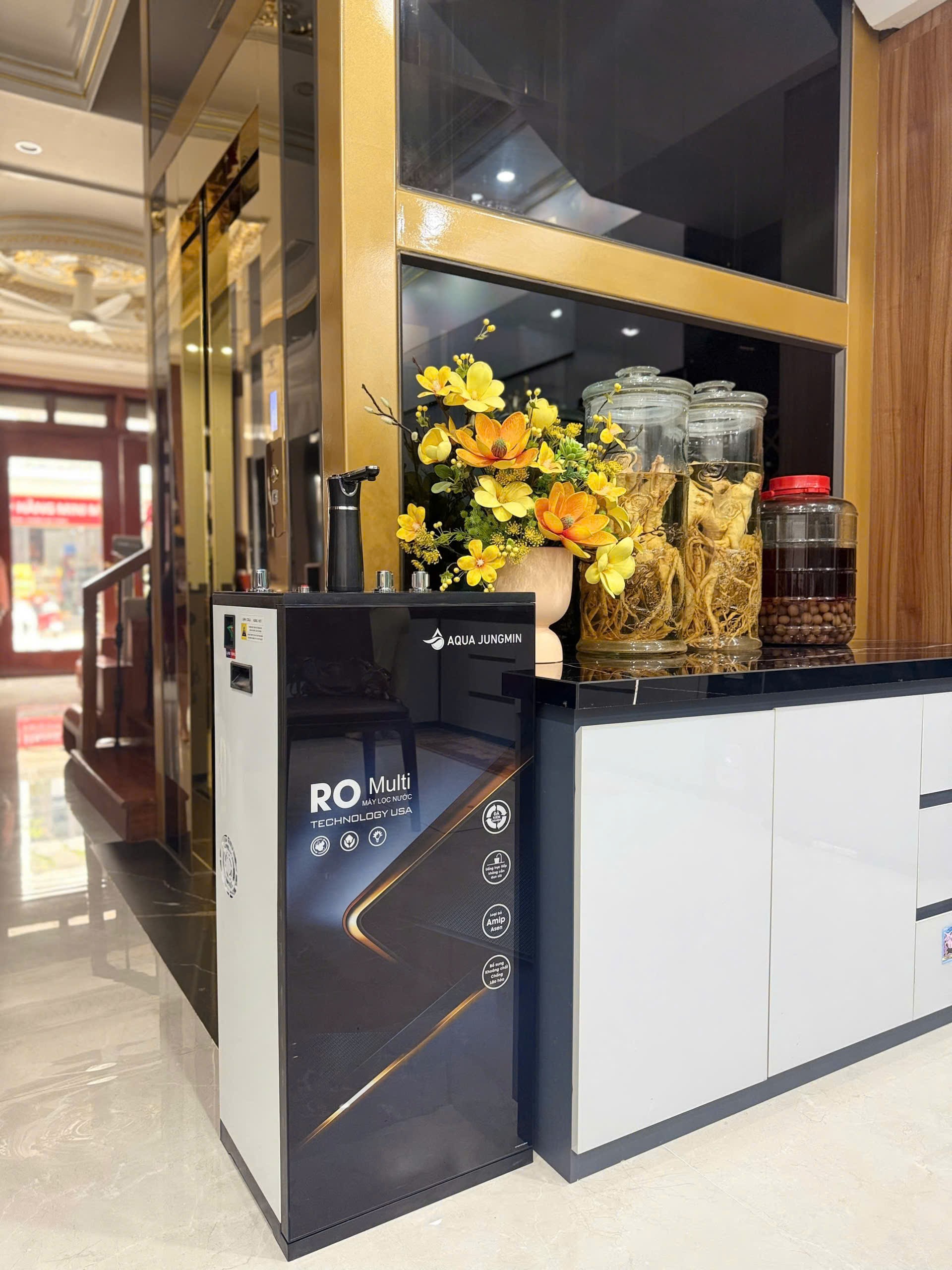 Máy lọc nước aquajungmin 1 vòi 3 chế độ 8 cấp lọc