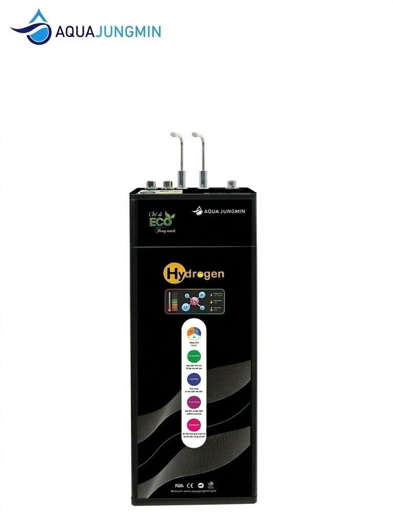 máy lọc nước aquajungmin 2 vòi 3 chế độ tủ cao 11 cấp lọc ( màu đen )