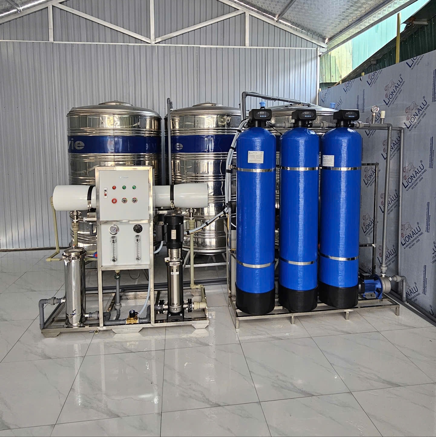 Hệ thống lọc nước ro 1000l /h - H1000-3APR8040