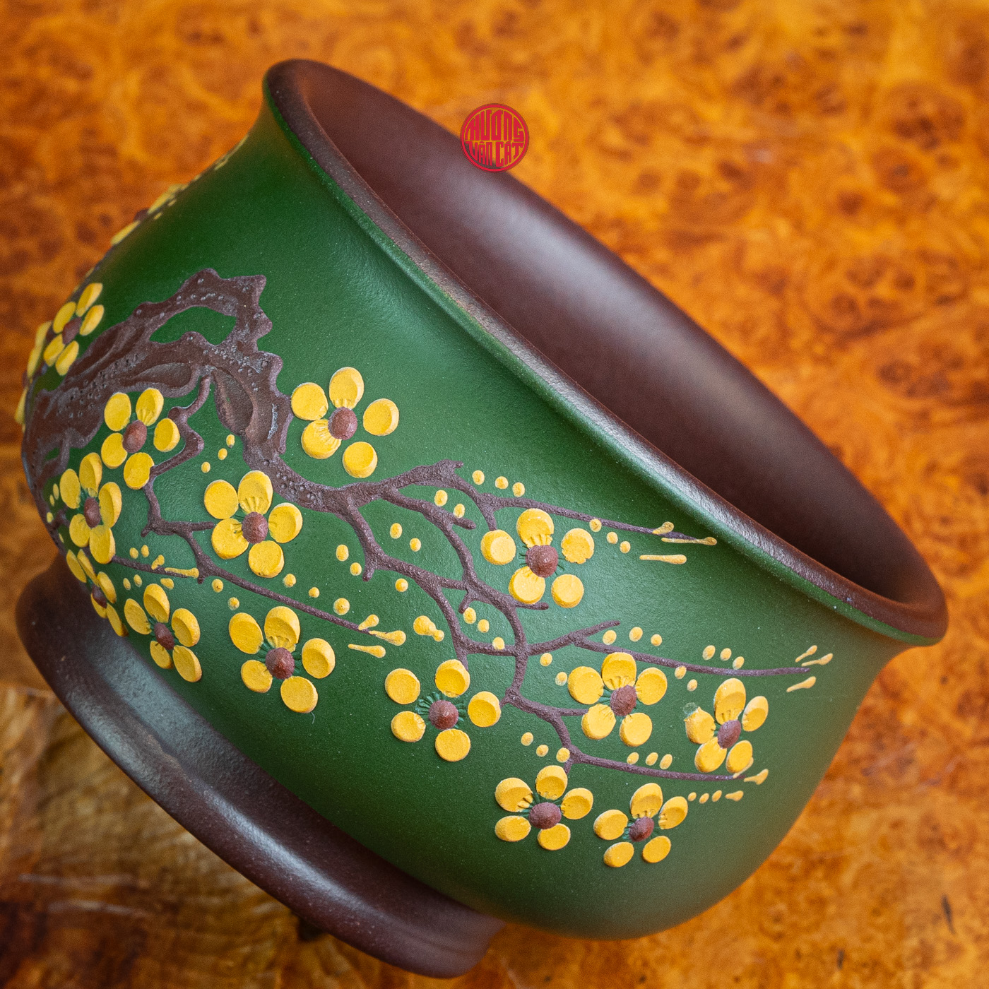 CHÉN TRÀ CHỦ TỬ NÊ PHỦ LỤC NÊ VẼ HOA MAI (160ml)
