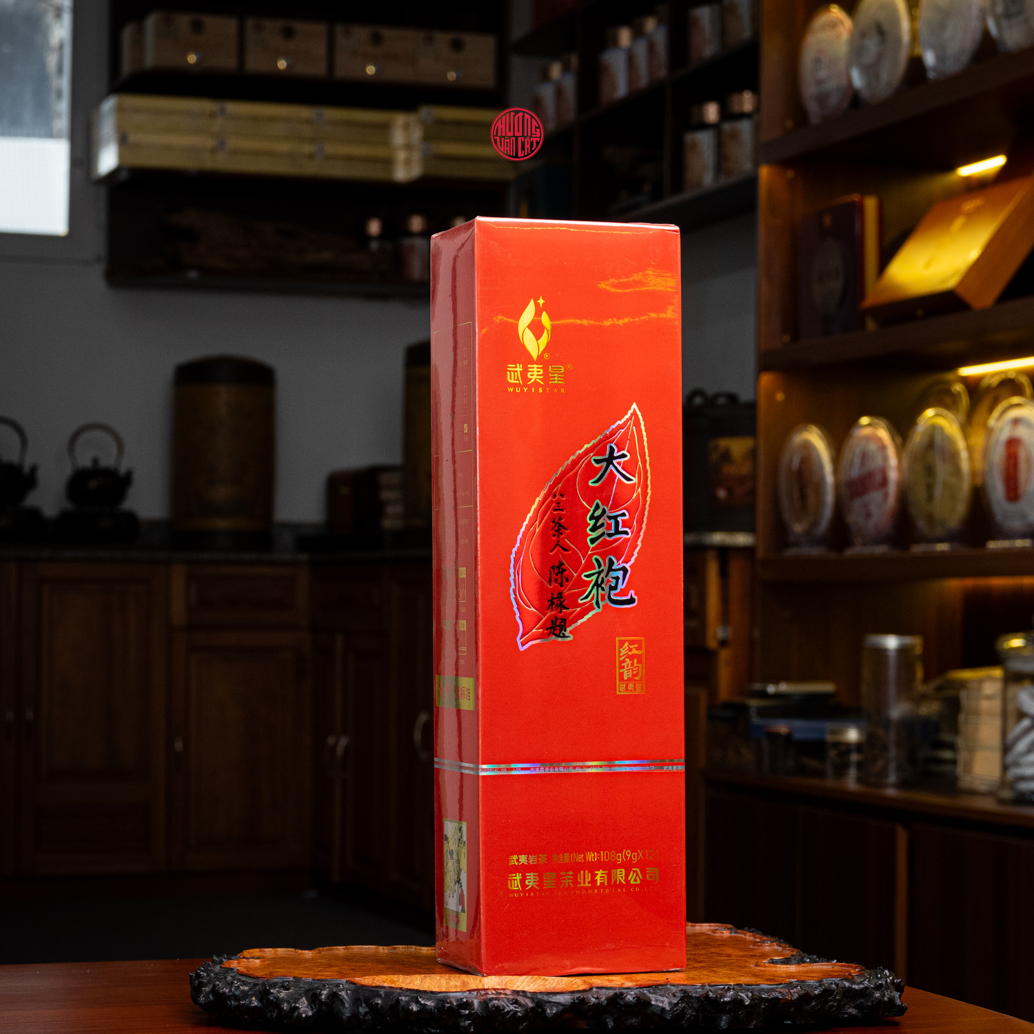 Nham trà Đại Hồng Bào hồng vận chính hãng Vũ Di Tinh 108gr cao cấp