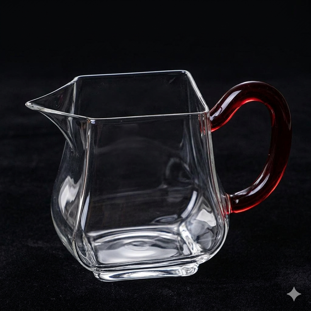 TỐNG THỦY TINH VUÔNG QUAI ĐỎ 280ML
