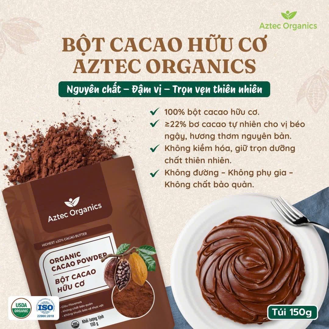 Bột Cacao Aztec Organic 150gr ( Gói )