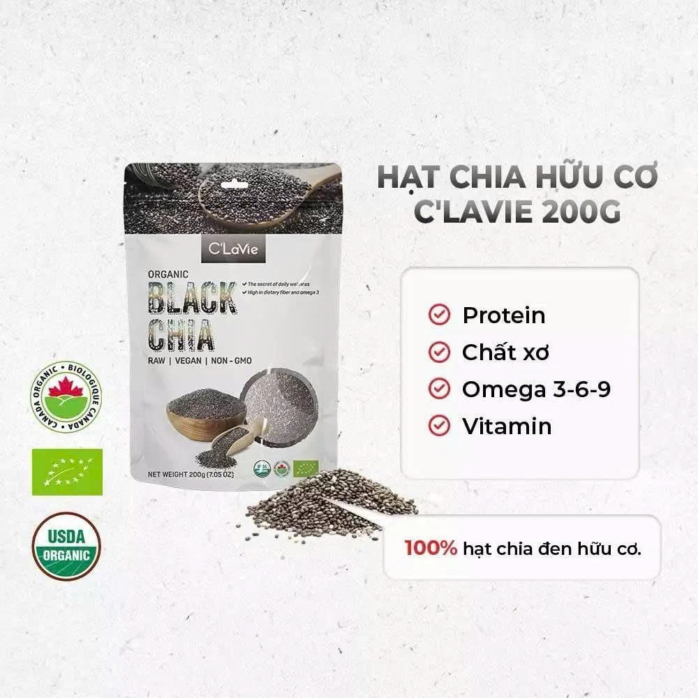 Hạt Chia Hữu Cơ C'LaVie 200gr ( Gói )