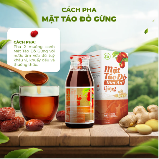 Mật Táo Đỏ Gừng Tâm An 250ml ( Lọ )