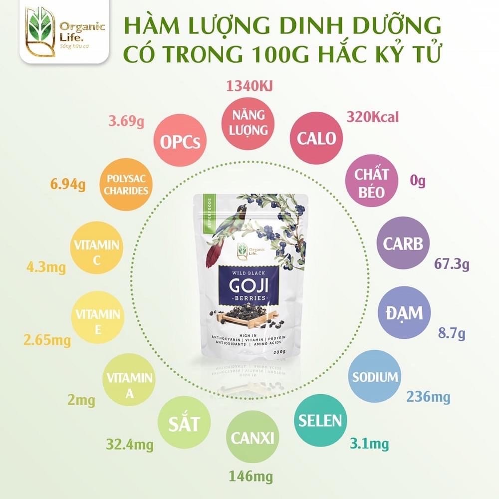 Hắc Kỉ Tử Hoang Dã Organic Life 200gr ( Gói)