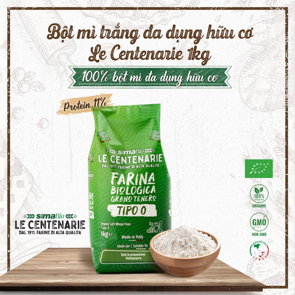 Bột mì Đa dụng hữu cơ Sima Bio 1kg ( Túi)
